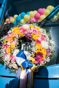 Geschmückte Trambahn